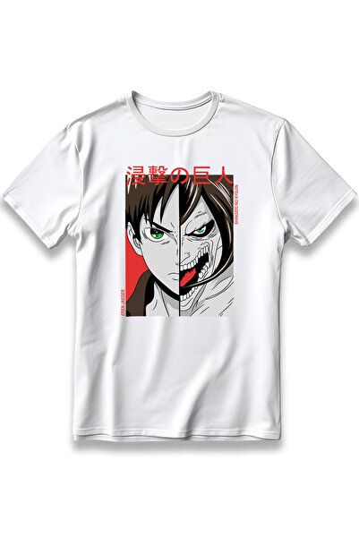 EZG Business Tricou unisex cu imprimeu model Eren Jeager Attack On Titan, din...
