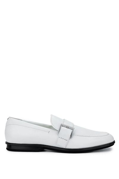 FABI Men's Genuine Leather White Loafer Shoes