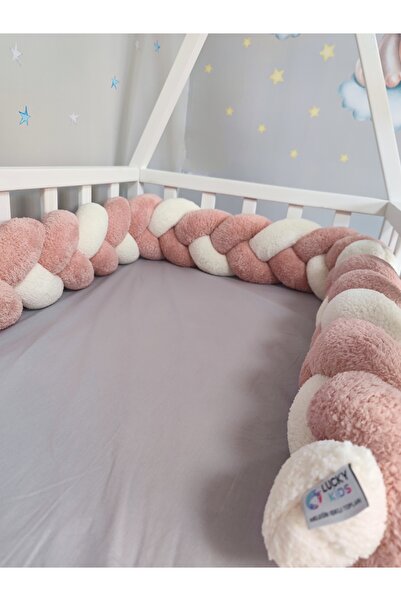 meleginisiklitoplari 500 سم 3 قطع حماية محبوكة موديل الجيل الجديد من القماش القطيفة (90X190 فجوة باب سرير مونتيسوري مفتوحة)