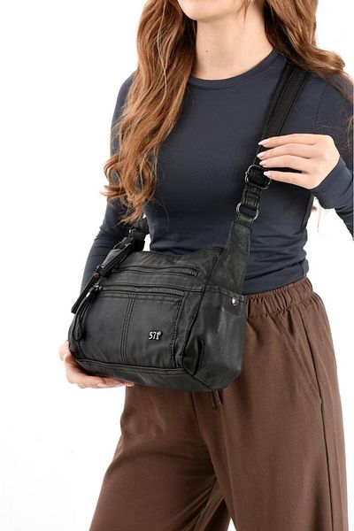 Baginn Geantă de umăr din piele vegană pentru femei, curea încrucișată 25*20 cm, buzunar multiplu