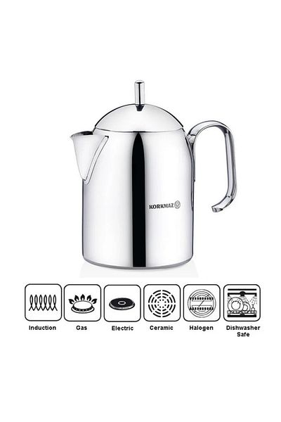 KORKMAZ Perla Stainless steel Cookware Teapot , capacity. 0.7 LT