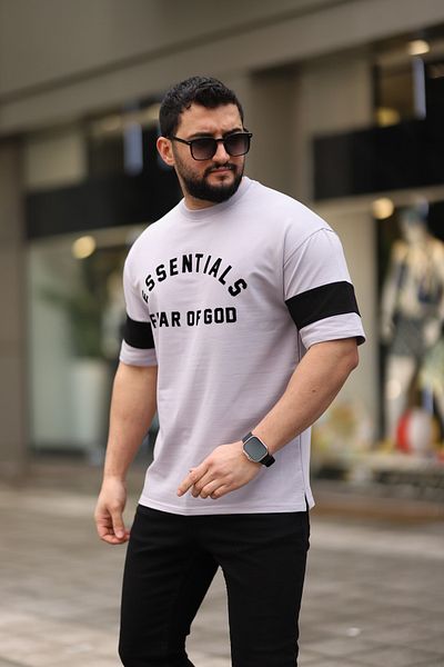 ZENGOLL & RAMİRES Unisex (Essentials Fear of God) Printed Oversize T-Shirt
