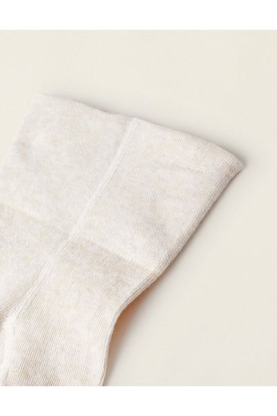 Ziddy Cotton Tights for Newborns, Beige