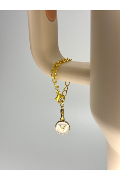 YuccaCo Accessorize Your Life V White Thermos Compatible Accessory/Letter V T...