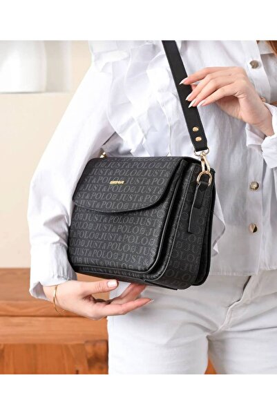 Just Polo Women's Long Crossbody 3 Compartment Shoulder & Hand Bag Justpolo T...