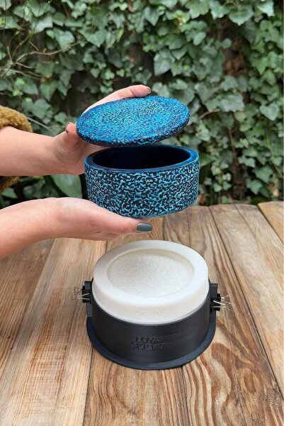 rufus concept LOYA 3 Dairesel Kapaklı Kasnaklı Silikon Kap Kalıbı