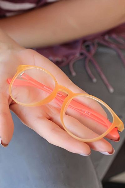 Clariss Yellow Color Oval Orange Color Glasses - Lisinya