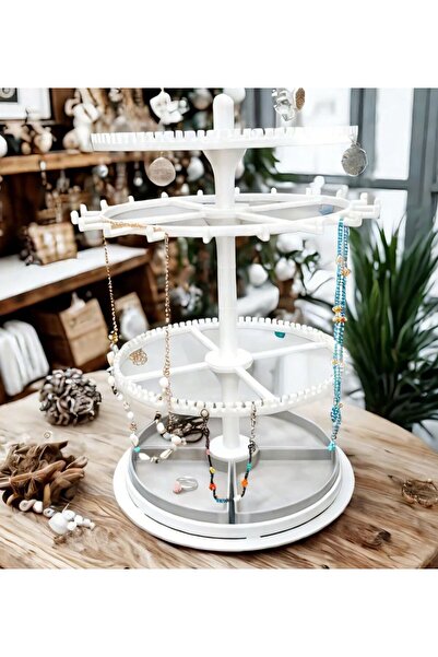 Deha 3D Dekor Çok Katlı Döner Standlı Takı Organizeri