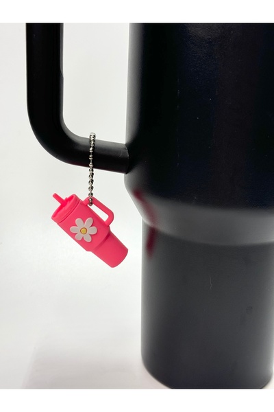 YuccaCo Accessorize Your Life Fuchsia Floral Thermos Accessory / Thermos Char...