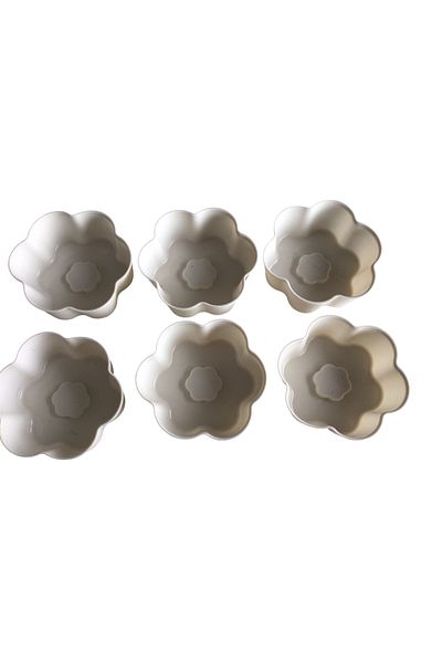 PİNK ROSE Bybirgül White 12 Pieces Silicone Mini Girdle Mold: Muffin and Airfry