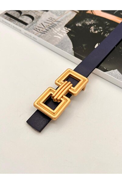 MODAM HİFA Square Pattern Women's Belt Trouser Belt Dress Belt Shirt Belt Coat Belt