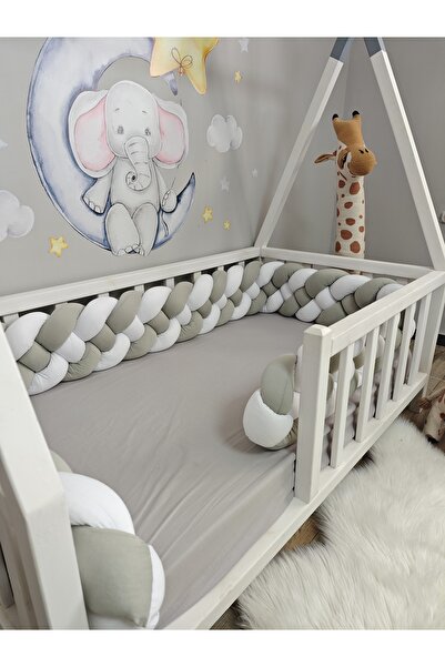 meleginisiklitoplari Örgü Korumalık 200 Cm 4'lü Örgü Beşik Koruyucu