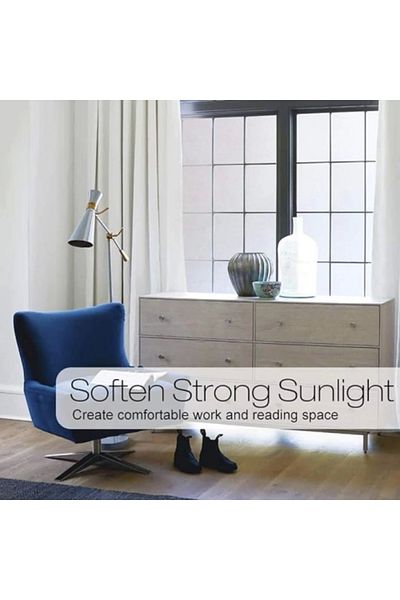 mikudesign UV Blocking Frosted Glass Film 2 Meters x 45 Cm