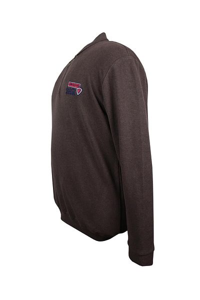 tambattal Μεγάλο μέγεθος Polo Neck Σαλανίκι Sweat Brown