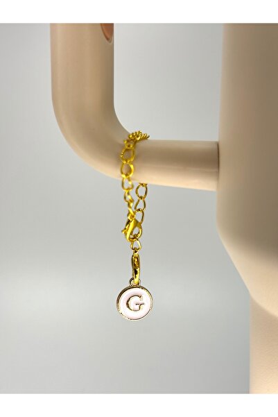 YuccaCo Accessorize Your Life White Thermos Compatible Accessory with Letter G/Letter g Thermos Charm/Letter Thermos Ornament