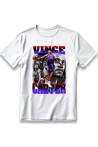 EZG Business Tricou oversize unisex Vince Carter, bumbac 100%, țesătură groas...