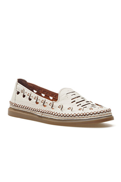 Mammamia Women's Genuine Leather Orthopedic Sole Casual Shoes 25Y D25Ya-345 Z Bone