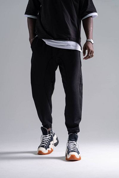 Superbluemexico Pantaloni de trening Jogger pentru bărbați, cu tăietură largi, cu picior elastic