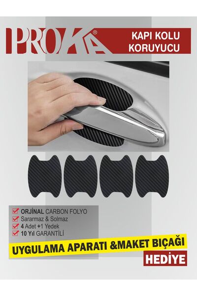 Reklama Dair Herşey Araç Kapı Kolu Koruyucu Folyosu ( CARBON FOLYO )