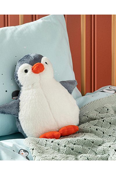English Home Gray Little Penguin Baby Sleeping Companion 30X25