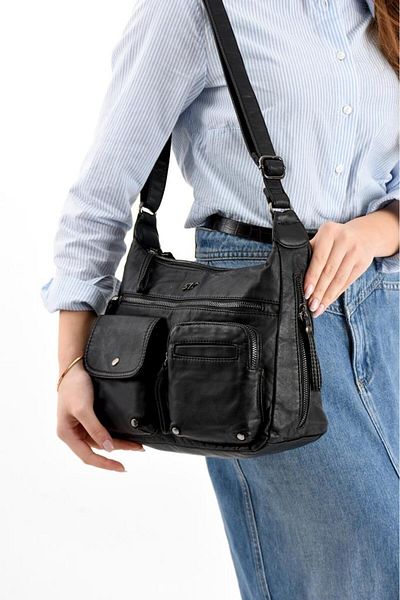 Baginn Geantă Crossbody Messenger pentru femei 25*20cm Piele vegană, buzunare multiple