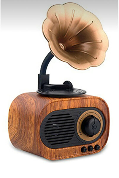 EMİN ENSAR HOME B5 Nostaljik Mini Gramafon Radyo Usb Aux Bluetooth Radyo Yüks...