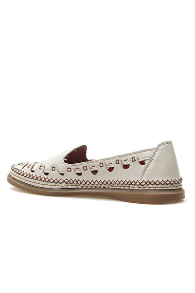 Mammamia Women's Genuine Leather Orthopedic Sole Casual Shoes 25Y D25Ya-345 Z Bone