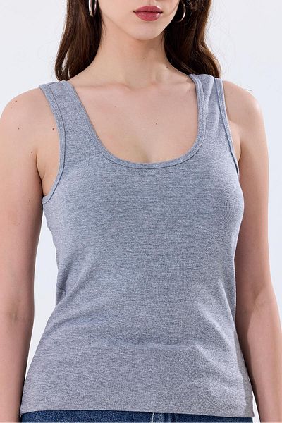 Kompedan Basic Extra Soft Μπλουζάκι |   Γκρι μελανζέ 27119