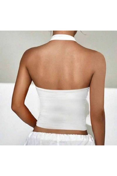 MEGOMEL Strappy Lycra Blouse Crop Top