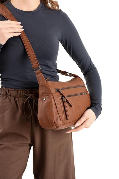 Baginn Geantă de umăr din piele vegană pentru femei, curea încrucișată 25*20 cm, buzunar multiplu
