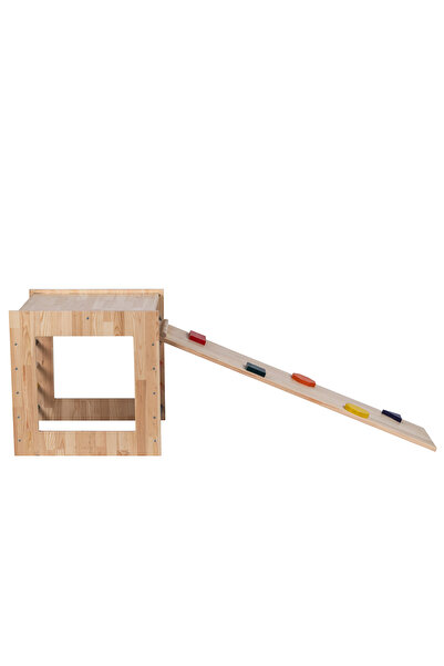 joykidstoy Montessori Kare Pikler + Geometrik Rampa Ve Kaydırak Seti (2'li Set)