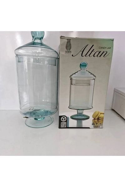 Decovio Altan Dragee Glass Sugar Bowl with Stylish Design and Lid