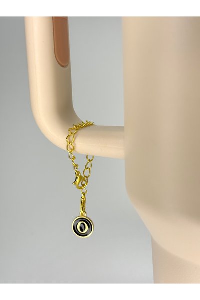 YuccaCo Accessorize Your Life O Letter Black Thermos Compatible Accessory/O Letter Thermos Charm/Letter Thermos Ornament