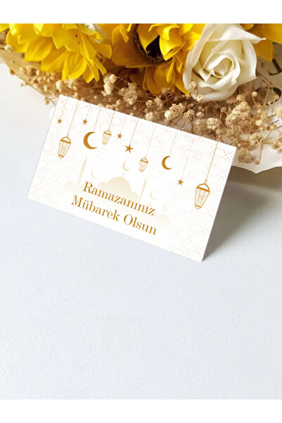 Örün Matbaa شكرًا لك على رمضان الكريم - مذكرة - تهنئة - بطاقة رمضان - 50 قطعة...