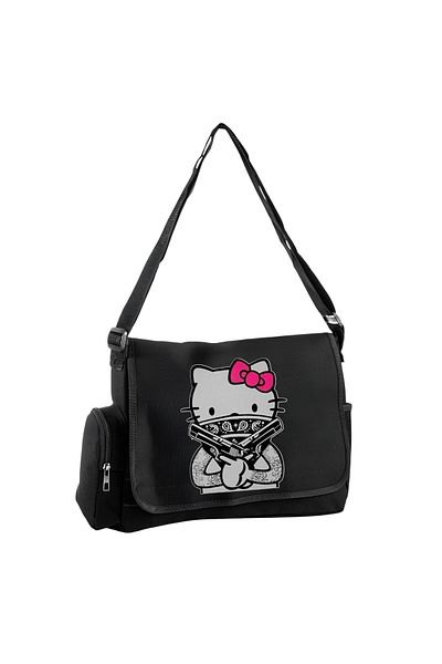 DEEFWEAR Geantă Messenger/Bag cu imprimeu Hello Kıty cu centură reglabilă și buzunare cu fermoar