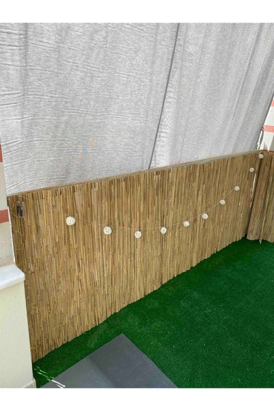 Hasır Dünyam 1 Metre X 4,5 Metre Kamış Hasır Bahçe Çiti Balkon Çiti, Doğal Çi...