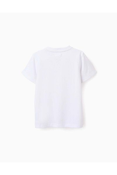 Ziddy Cotton T-shirt for Boys 'Dragon Fly', White