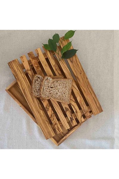 egedeneve لوح تقطيع وعرض الخبز المشوي من شجرة الزيتون الطبيعية