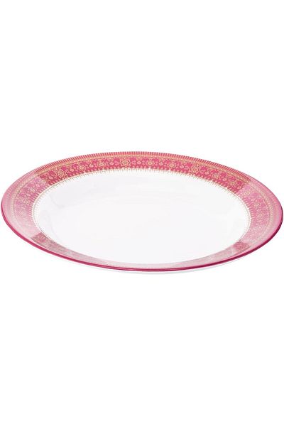 AKDC M/Mine Soup Plate L(25cm) xW(25cm) xH(3cm) White And Pink