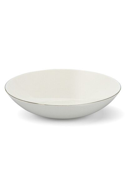 Fissman Orfei 1-piece of Soup Serveware Plate White/Black 22cm
