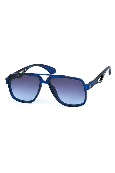 Di Caprio Men's Blue Uv400 Protection Rectangular Model Sunglasses