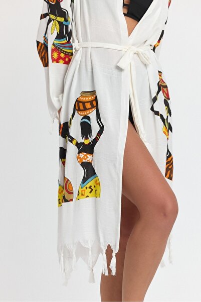 Mulberry Kiana Bambu - Women's Bathrobe and Beach Dress Patterned