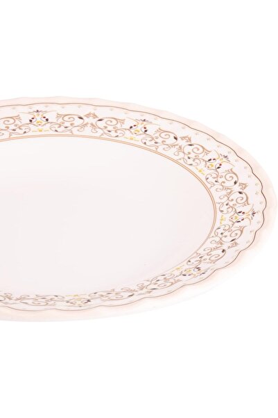 AKDC M/Mine Deep Soup Plate L(23cm) xW(23cm) xH(4cm) White, Gold, Brown