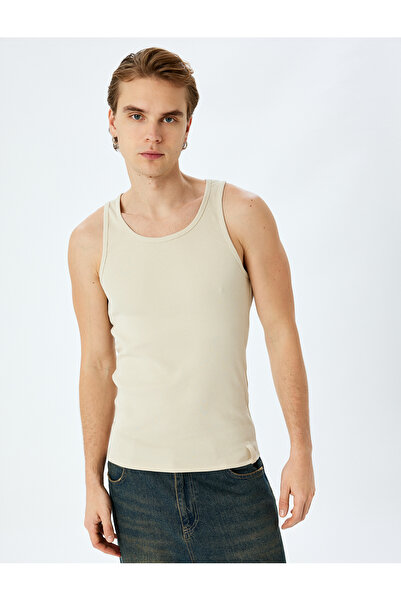 Koton Crew Neck Slim Fit Sleeveless Ribbed Basic Undershirt