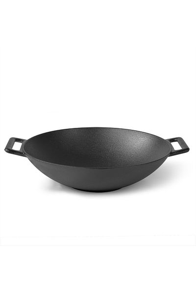 Fissman مقلاة ووك 30.6×8 سم/3.1 لتر (حديد الزهر)