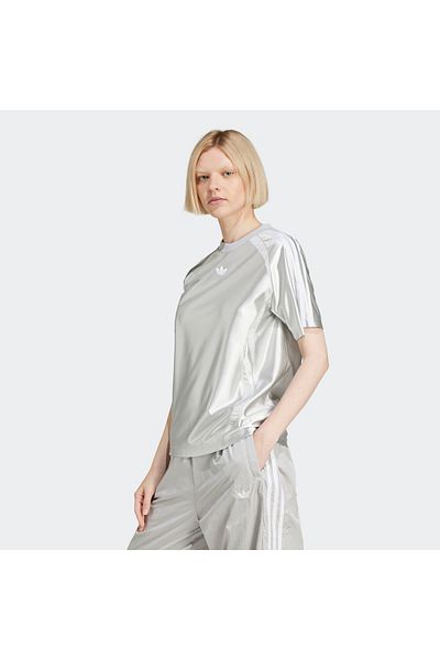 adidas Tricou gri pentru femei Adicolor Teamgeist (JD0254)