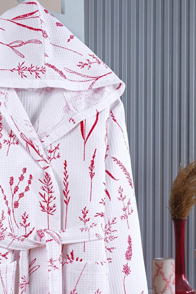 Zeynep Tekstil 100% pamut női fürdőköpeny mintás mintás Pique fürdőköpeny