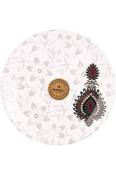 AKDC DJ M/MINE SIDE PLATE 19CMX19CMX2CM white and brown