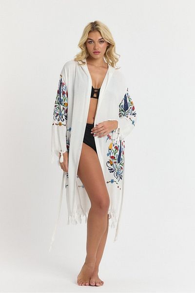 Mulberry Kiana Bambu - Halat de baie și rochie de plajă pentru femei cu model