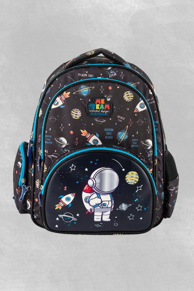 ME TEAM Rucsac de școală cu fermoar cu mai multe compartimente, imprimat pent...